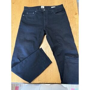 Flint And Tinder Slim Fit Tapered Denim Jeans Black Mens Size 34x32 Made in USA